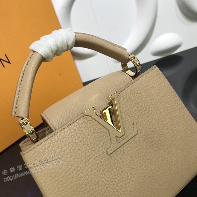 路易威登2021專櫃新款手提女包 lv粒面牛皮手提單肩斜挎女包 M55985 M55987 M56071 M56754 M56755 M56845 Capucines迷你手袋  ydh4494